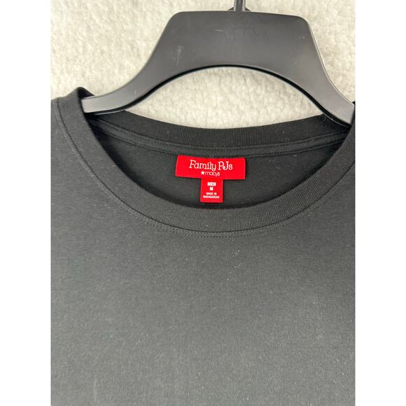 Family PJs Mens Christmas Holiday Pajama Top Black M - Picture 3 of 8